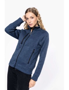K-KA9107-LADIES' FULL ZIP HEATHER JACKET 2